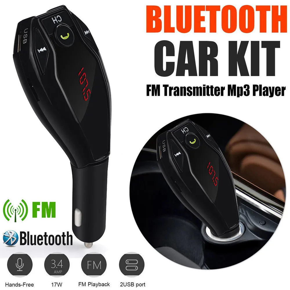 OMESHIN беспроводной Bluetooth Автомобильный MP3-плеер двойной USB зарядное устройство автомобильный аудио модулятор Автомобильный аудио приемник Apl26