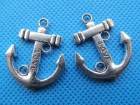 10pcs 24mmx29mm antique silver toneantique bronze love anchor connector pendant charmfindingbracelet charmdiy accessory