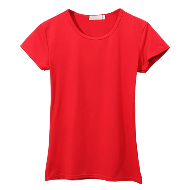 EFINNY Women's O neck Short Sleeve T-Shirt Female Solid Color Summer Casual Shirt Slim For Lady | Женская одежда