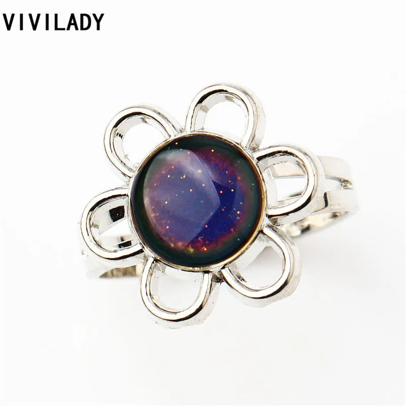 Женское кольцо с цветком VIVILADY регулируемое температурным контролем|ring anklet|ring