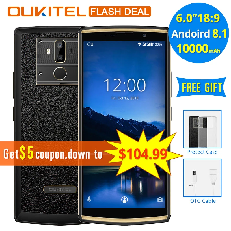 Oukitel K7 Мощность 2 ГБ Оперативная память 16 Встроенная мобильного телефона Android 8 1