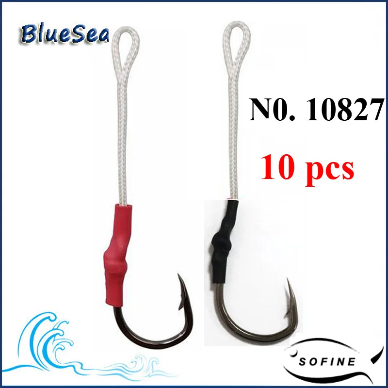 30pcs Stainless Steel Jig Hooks Assist Hook Jigging Fishing Hook PE Line 10827 