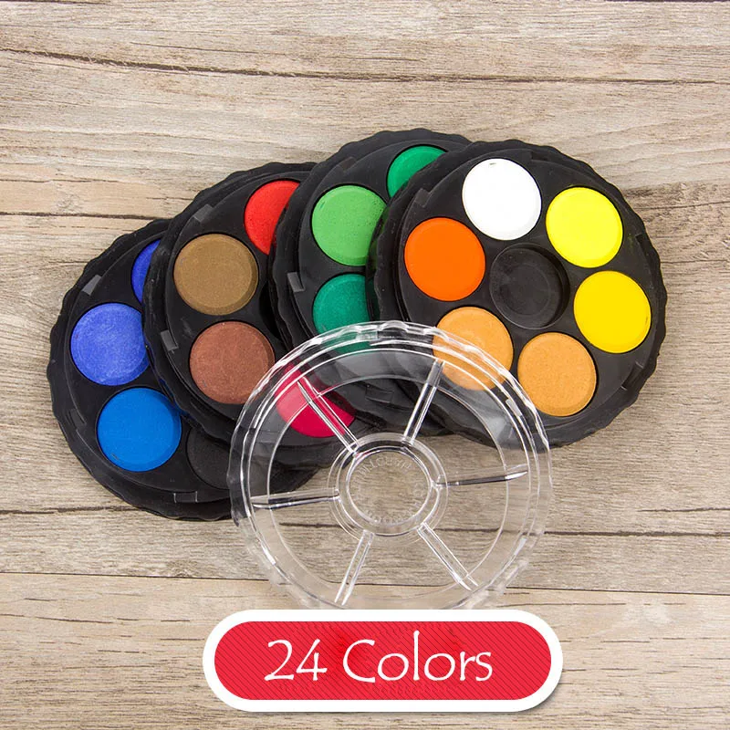 24Colors Ко-и-Нор 12 24 36 цветов пигмент сплошной акварельный набор красок цветные карандаши для рисования краски цвета воды художественные принадлежности - Цвет: 24Colors