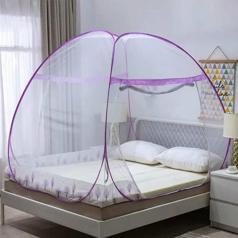 

Multicolor Bi-parting Adults Mosquito Net Home Outdoor Mongolian Yurt Mosquito Net 6 Sizes Folded Netting Tent Bed Mesh Canopy