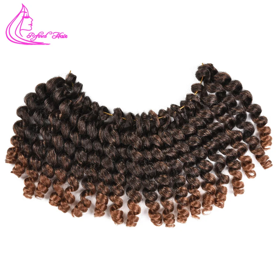 Рафинированный 8 '✠ прядей jumpy Wand Curl ямайский отскок крючком оплетка для