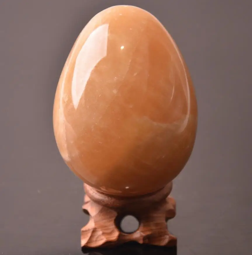 

NATURAL YELLOW JADE QUARTZ CRYSTAL EGG HEALING