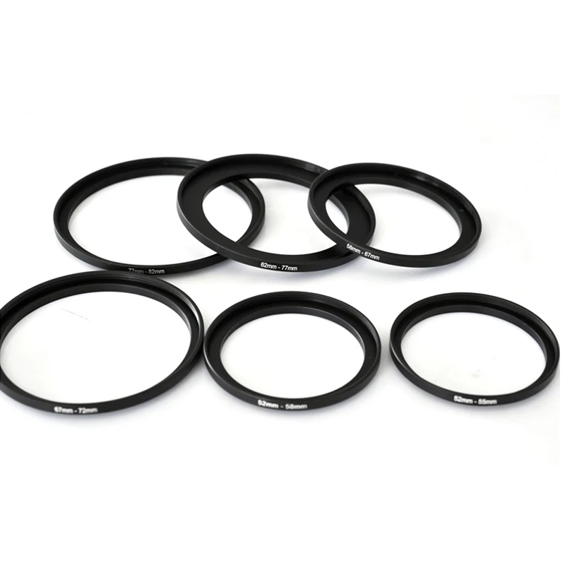 49-67 49-72 49-77 мм 52-58mm 52-62 52-67 52-72 52-77 55-62 мм с наружной резьбой набор металлических увеличивающих переходных колец-адаптеров фильтров для объектива
