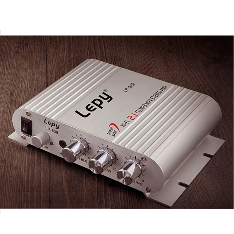 LEPY мини Hi Fi стерео аудио усилитель супер бас ролик радио MP3 200 W 12 V для автомобиля