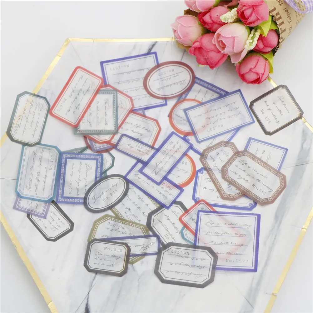40 шт./лот Классический Новый парад карта ретро коробка наклейки для заметок Декор