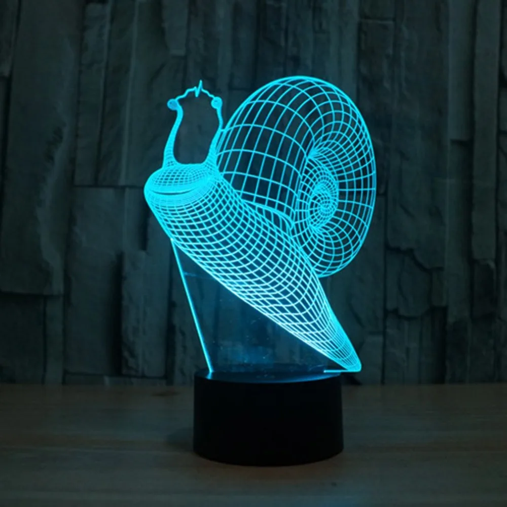 Светодио дный светодиодные маленькие настольные лампы 3D светодио огни красочные