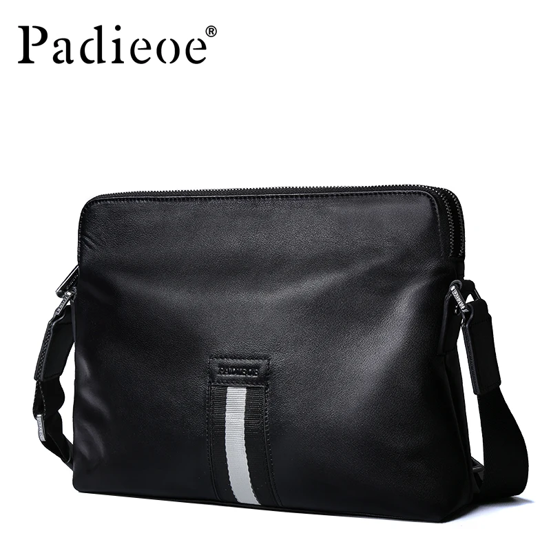 Padieoe высококачественные мужские сумки мессенджеры из натуральной коровьей кожи