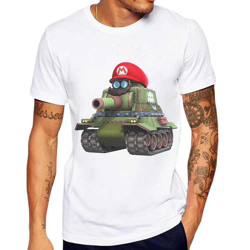 

Cosplay Mario Tank Men T-Shirt Popular Funny 3D Printed Tops White T Shirt Short Sleeve Fashion Tee Shirts Cotton Poleras Hombre