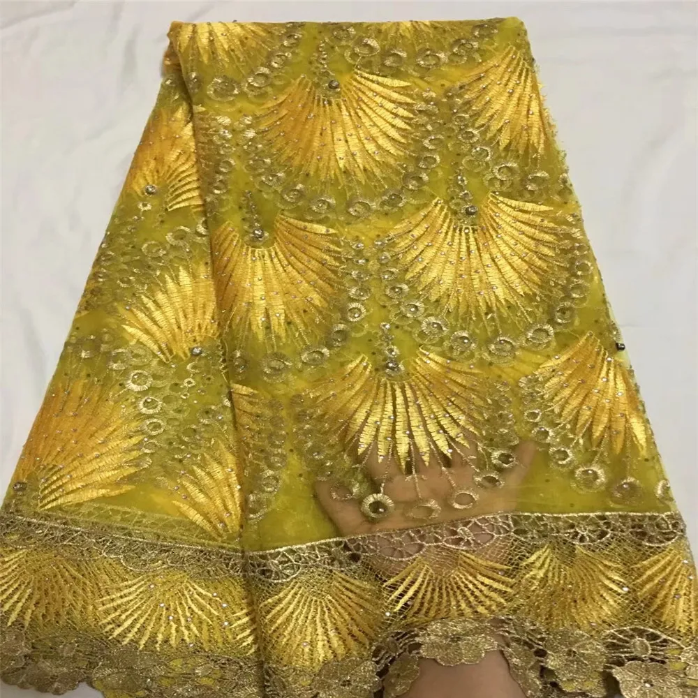 2018 Latest French Nigerian Laces Fabric High Quality Tulle African Wedding Lace blue F304-1 | Дом и сад