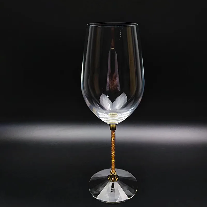 Золото свадебное стекло 2 шт. вина хрустальный бокал es питьевой заполнены Белый