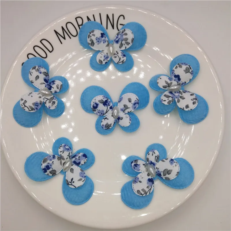 10 шт./лот двухслойные аппликации в форме бабочки для одежды Швейные