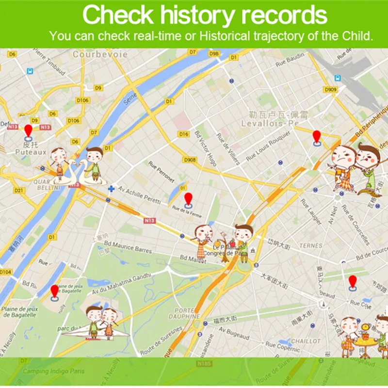 Новые смарт-часы для детей безопасный GPS трекер локатор монитор локатора
