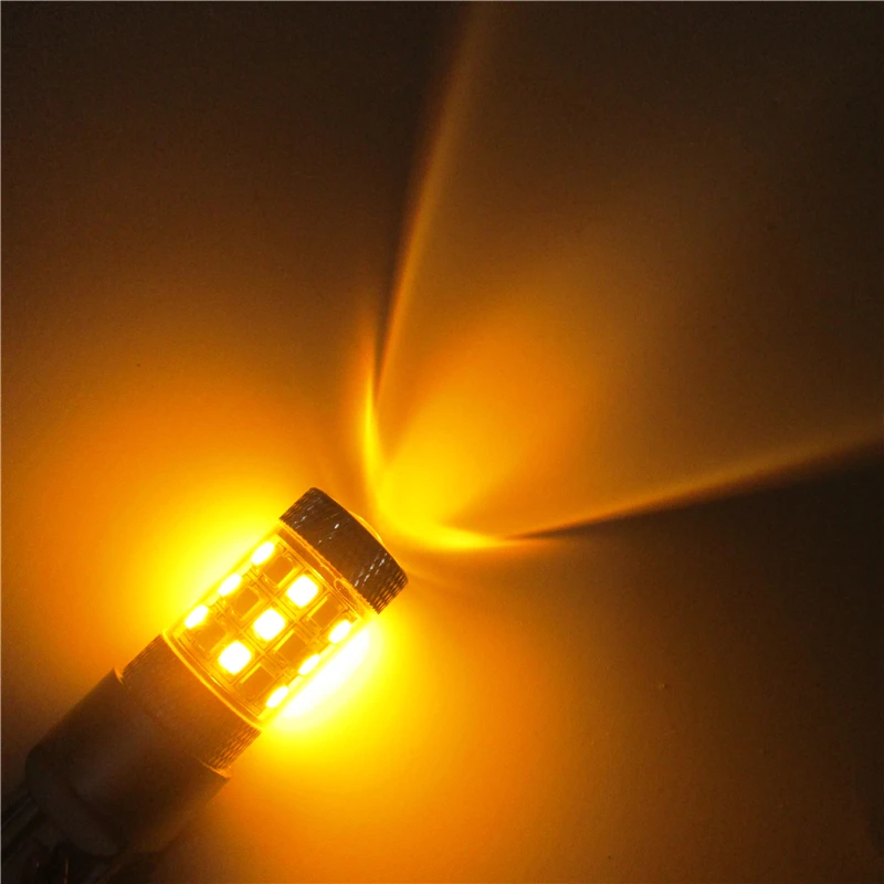 2 шт. T20 P21W 7443 2835 42 SMD светодиодные лампы для автомобиля лампа белого/янтарный