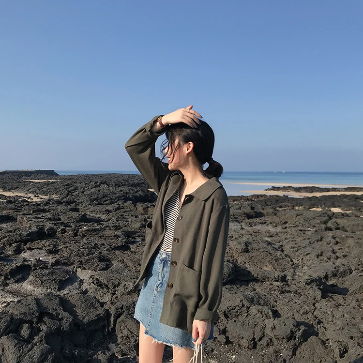 2 вида цветов 2018 Осенняя Однотонная рубашка в консервативном стиле женские