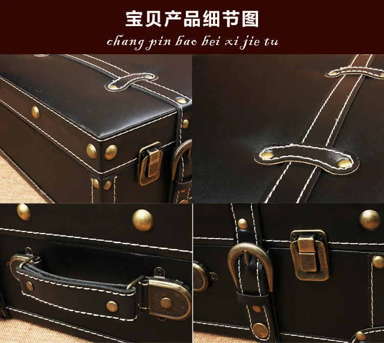 Лидер продаж винтажный кожаный чемодан коробка для хранения Заводская