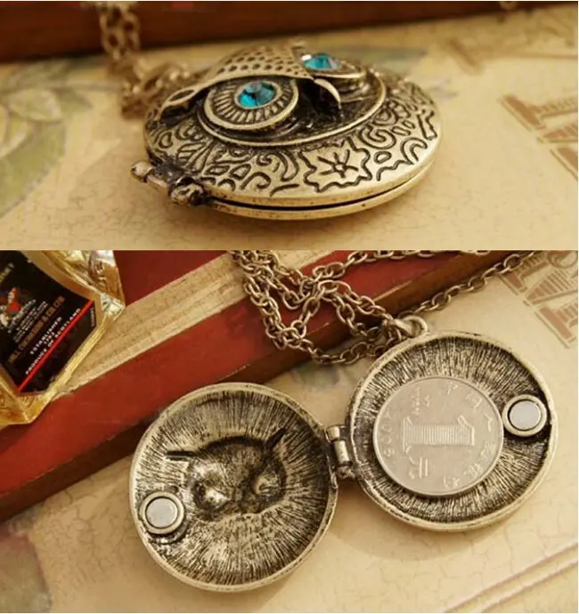 Lady Girl Fashion Chic Owl Eye Statement Bib Choker Bronze Pendant Chain Necklace Jewelry Gift High quality | Украшения и