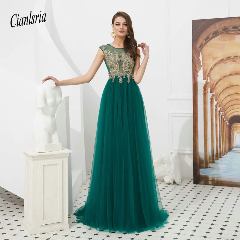 

Sheer Neck Dark Green Evening Dresses With Cape 2020 Floor Length Saudi Arabic Dubai Evening Gowns Formal Prom Dresses