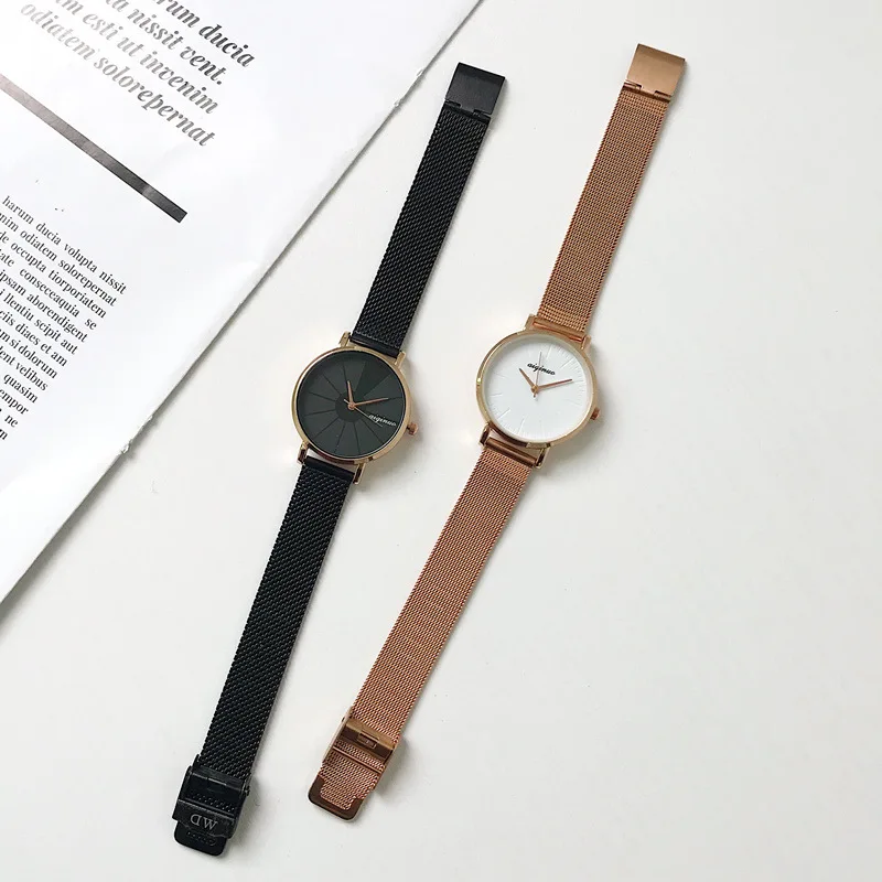 Изысканный креативный 3D циферблат ультра тонкие женские часы маленькие