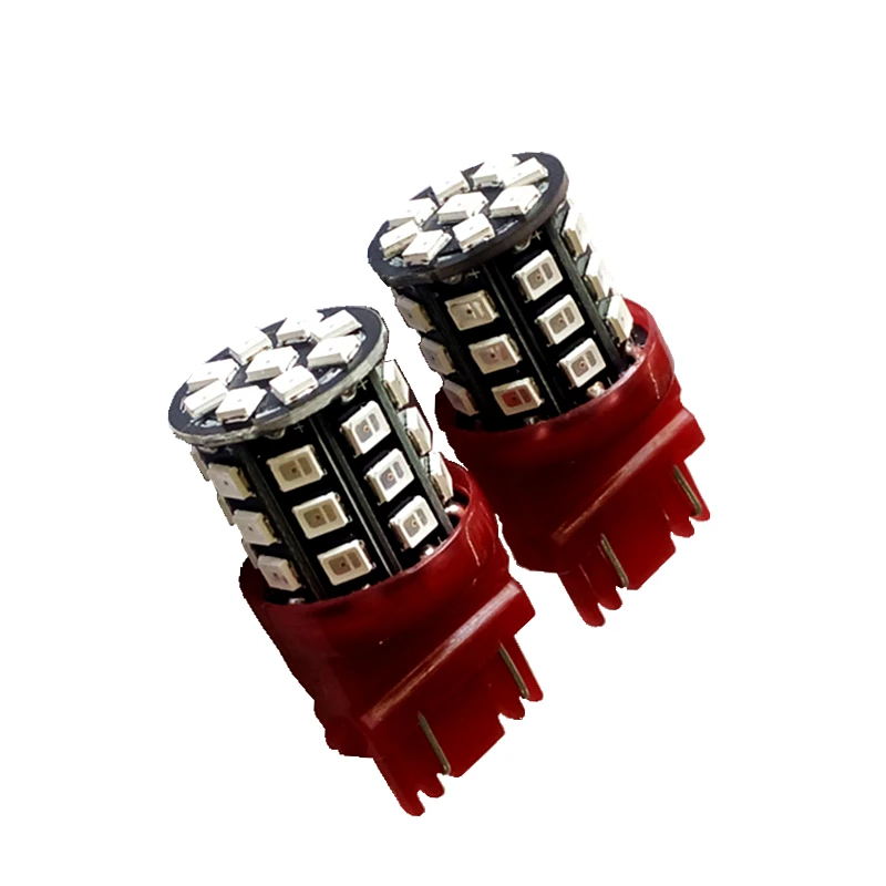 Красный Автомобильный Стайлинг 12 В 24 T20 7443 w21/5 Вт 2835 33SMD светодиодная лампа для