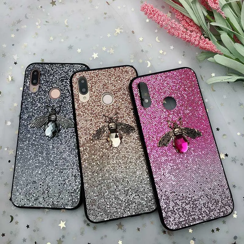 Металлический 3D чехол с блестками для iPhone 11 Pro Max X XS XR 7 8 6S Plus|Бамперы| |