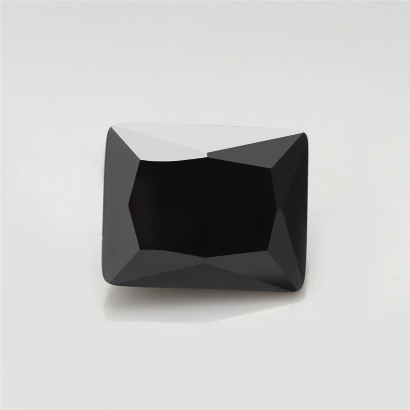 50Pcs Rectangle Shape 5A Black Color CZ Stone 2x3-13x18mm Synthetic Gems Cubic Zirconia For Jewelry | Украшения и аксессуары
