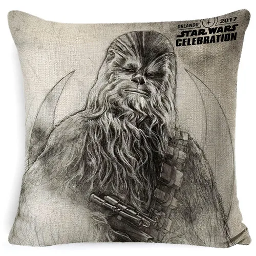 Чехлы для подушек Star Wars ручная роспись йода Дарт Вейдер splter Art наволочка для автомобильной подушки декоративное белье для дивана Бежевый наволочка - Цвет: Фиолетовый