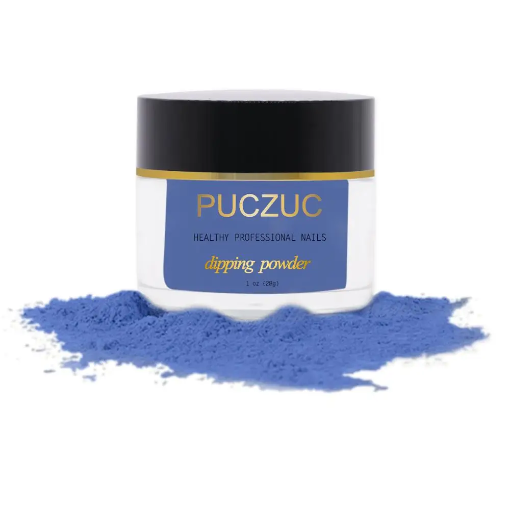 P045-1OZ PUCZUC 1 OZ Full Set Dipping Powder Base Top Coat Kits DIY Dip Nail Powder Manicure Set Brush Saver Powder - Цвет: P045-1OZ