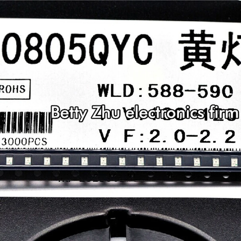 

1000PCS/LOT 0805 SMD LED yellow light emitting diodes 2012