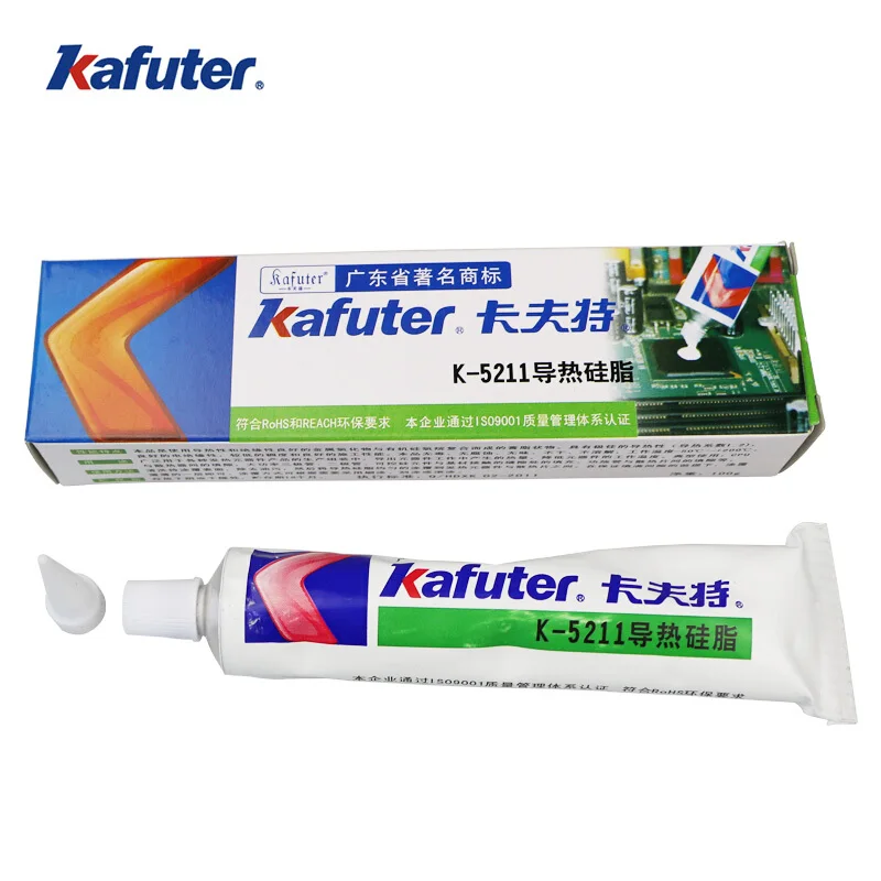 

Kafuter K-5211 Thermal Grease White thermal paste LED lamp cooling CPU cooling thermal conductivity 1.2