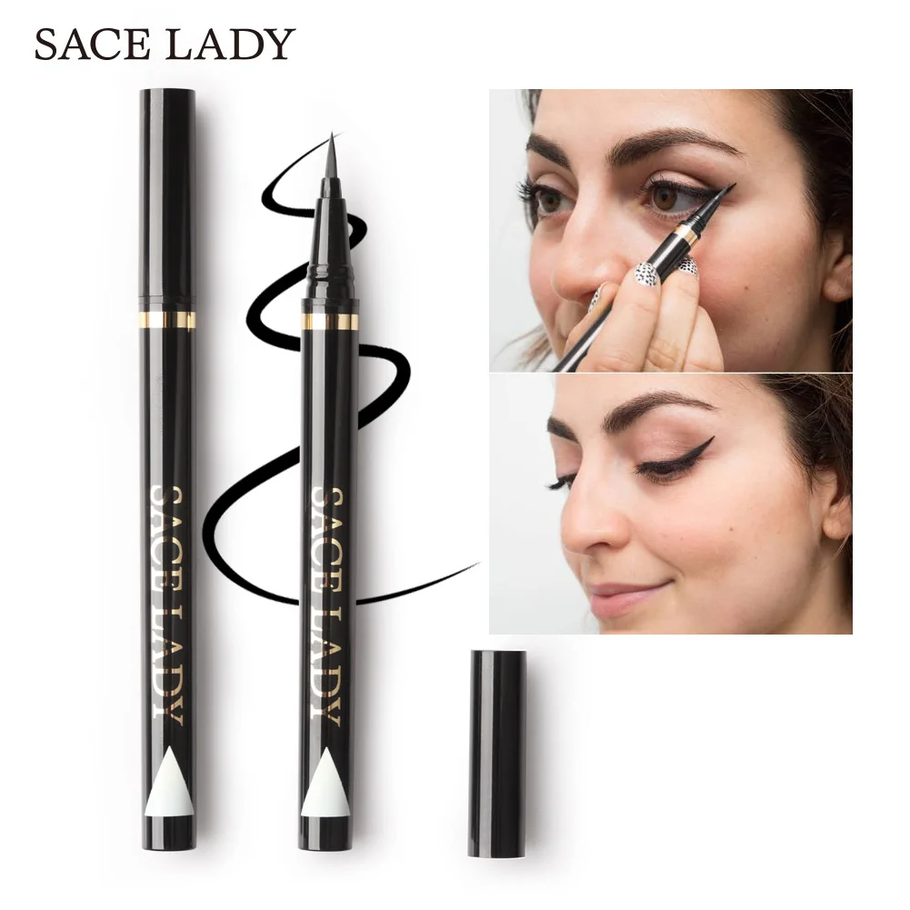 

Dropshipping SACE LADY Liquid Eyeliner Waterproof Makeup Black Eye Liner Long Lasting Smudge-proof Cosmetic Eye makeup