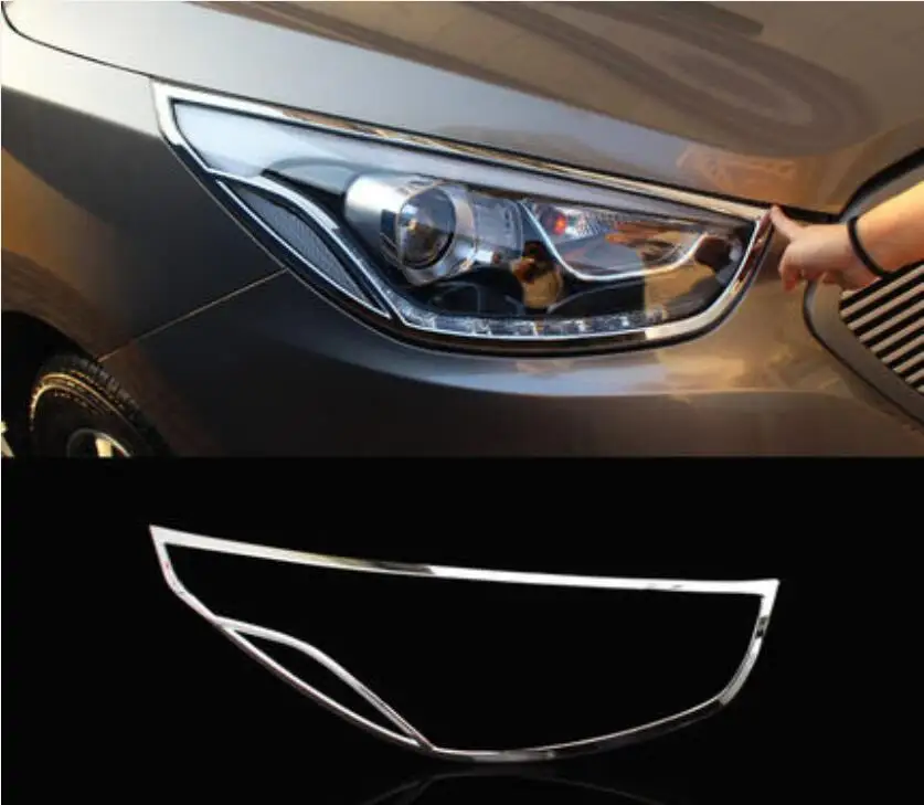 Автомобильная ABS Хромированная передняя фара + задний фонарь Накладка для Hyundai IX35