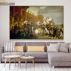 Жак Луис Дэвид, армия на площади Мейо, постеры и принты, Картина на холсте, Настенная картина, домашний декор