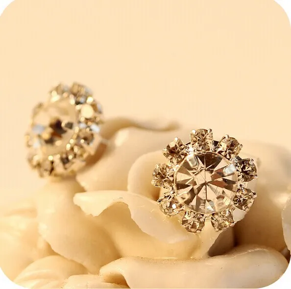 Серьги-гвоздики с кристаллами циркония 4ED03 | Украшения и аксессуары