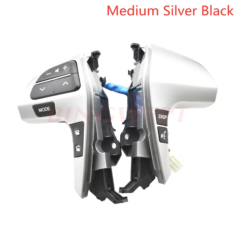 Medium Silver Black Кнопки Bluetooth телефон для Toyota HIGHLANDER 84250-0E120 колесо аудио кнопка управления 84250-0E220 84250-0K020 - Цвет: Medium Silver Black