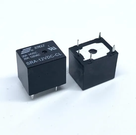 Реле питания постоянного тока SRA-5VDC-CL SRA-12VDC-CL SRA-24VDC-CL 5pin PCB Type в наличии черное