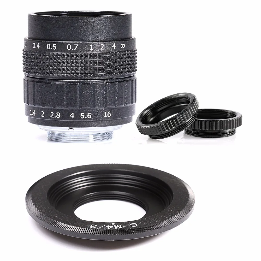 FUJIAN 50 мм f/1 4 CCTV F1.4 объектив + C M4/3 крепление бленда объектива макрокольцо для Olympus