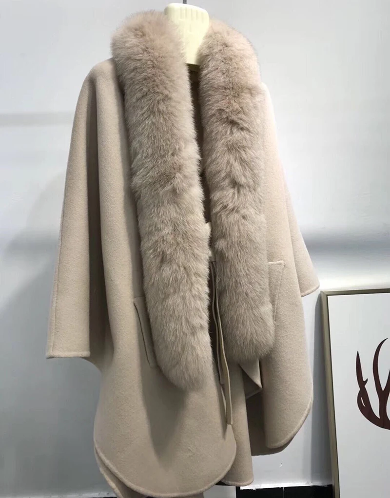 OFTBUY 2019 зимняя куртка Женское пальто из натурального меха лисы меховой воротник