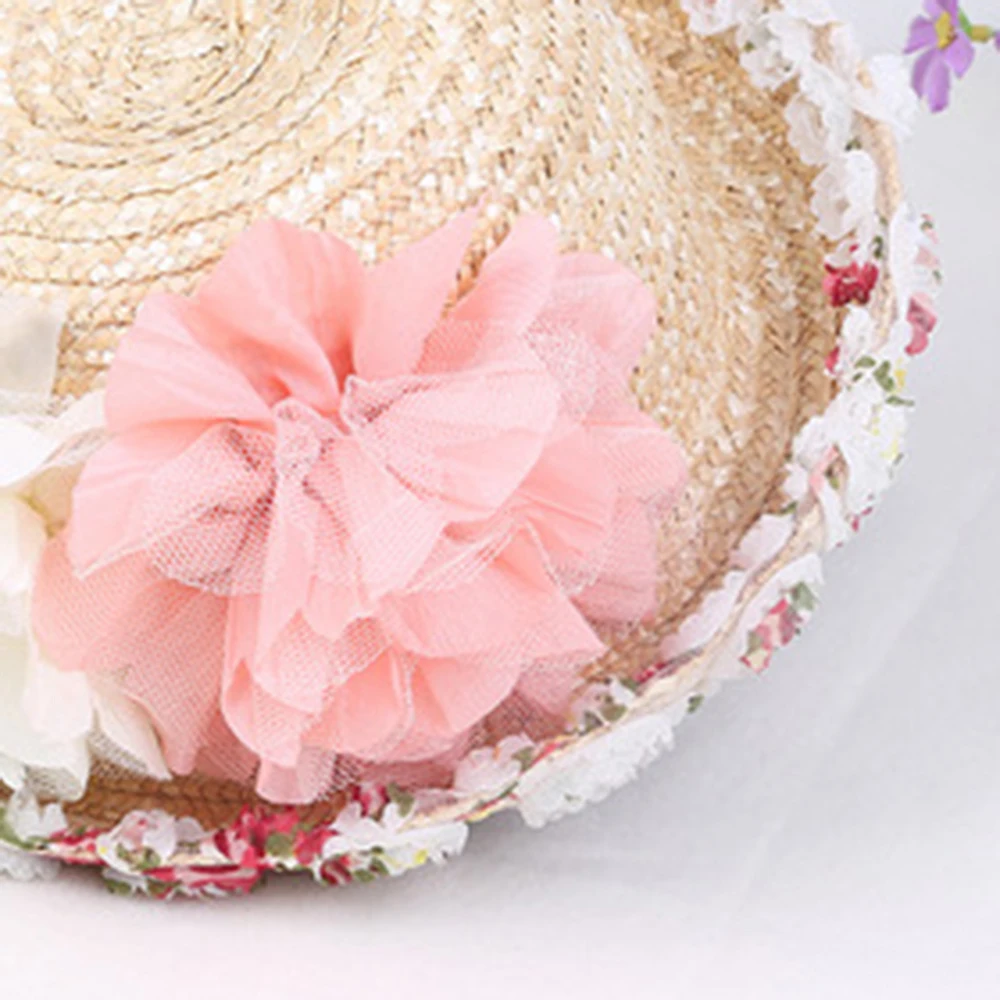 Летние соломенные шляпы с цветочным принтом винтажная солнцезащитная Кепка для