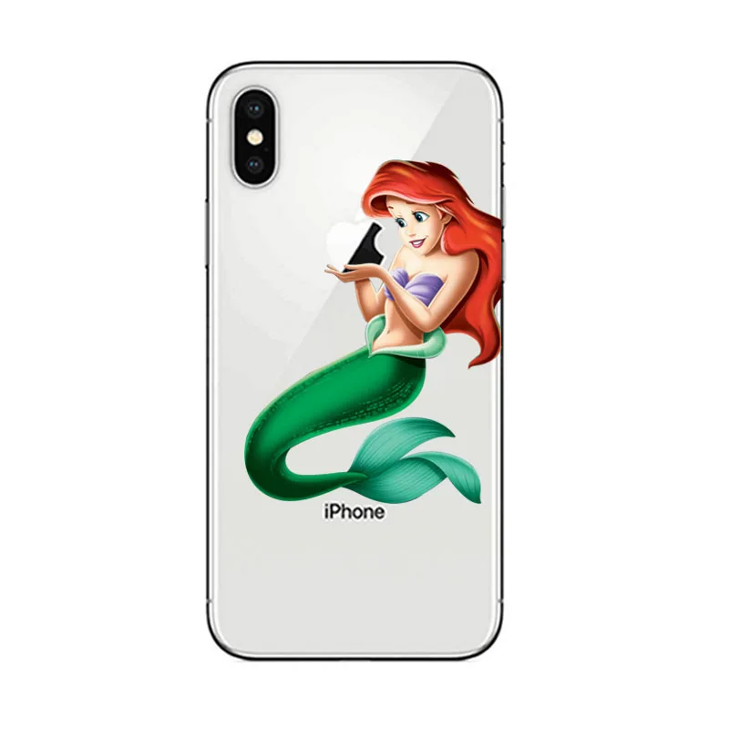 Чехол для телефона Little Mermaid Ariel из ТПУ iPhone X XR 6 7 8 XS MAX 5 5S SE S PLUS Модный милый чехол с