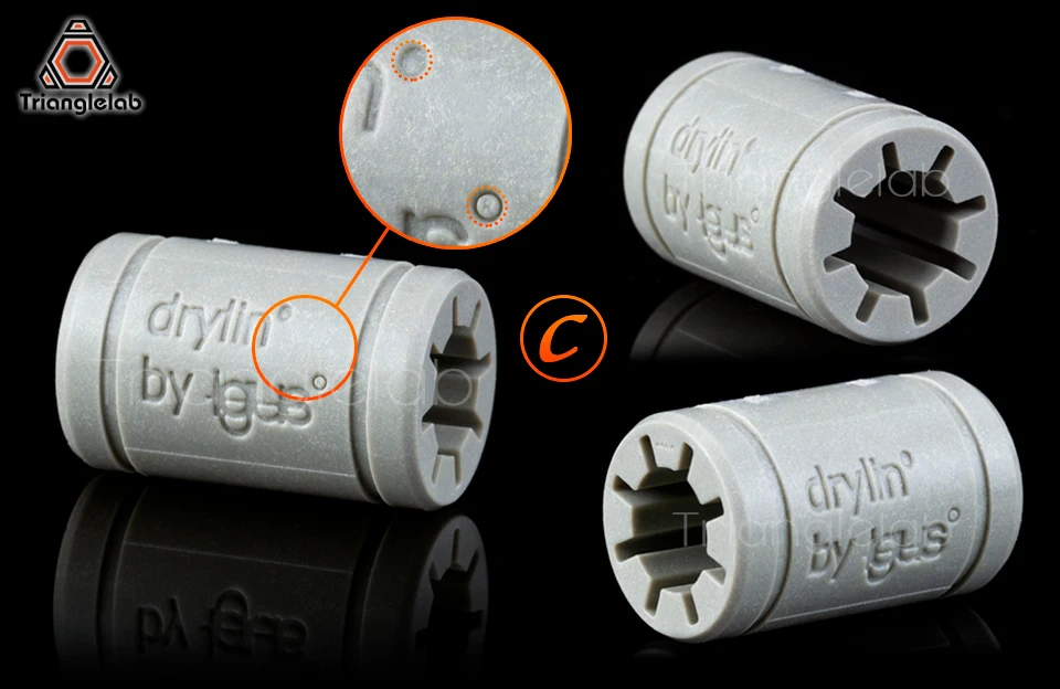 Trianglelab подлинный igus RJ4JP01 не поддельный LM8UU 3d принтер линейный подшипник для Reprap Anet A8 Prusa I3 3d принтер