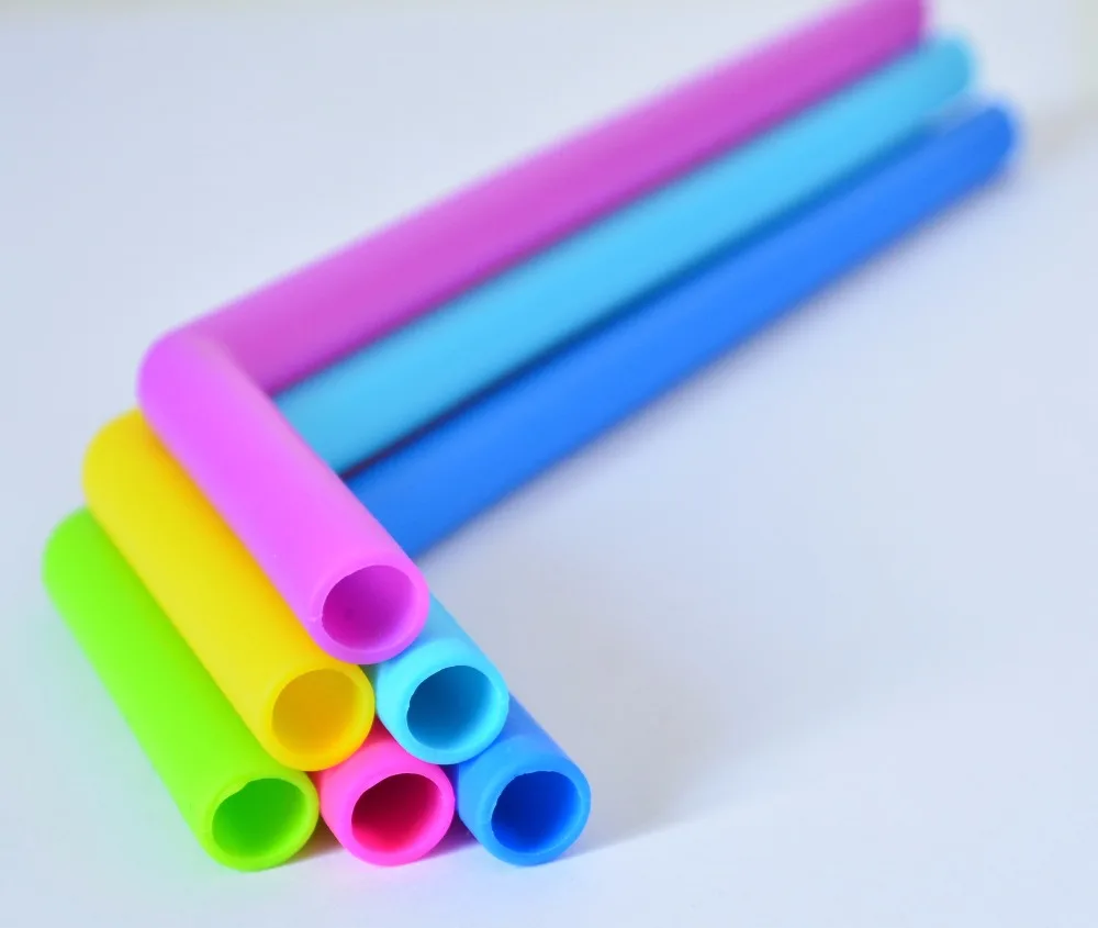 FDA 25CM Reusable Silicone Drinking Straws for Home Party Bar Accessories 10 Inch Long Flexible Replacement | Дом и сад