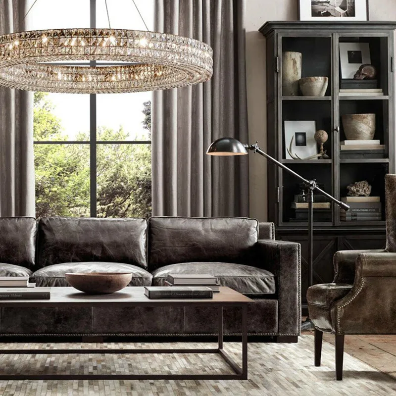 RH американская люстра Современный хрустальный светильник для гостиной Новый