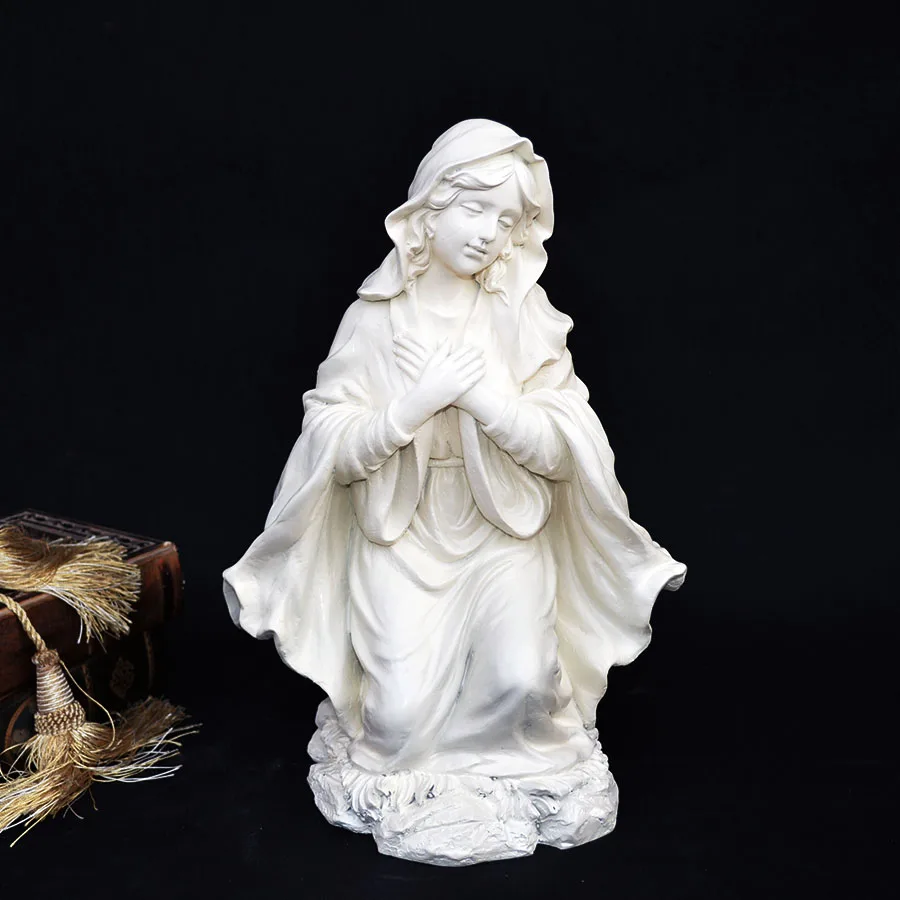 

Angel Character Ornament Sculpture Resin Craft Gift Office Decoration Home Decor Goddess Statue Virgin Mary Madonna figure