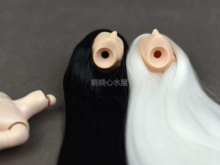 Кукла для мальчиков без макияжа черно белая прямая аксессуары волос сделай сам 1/6