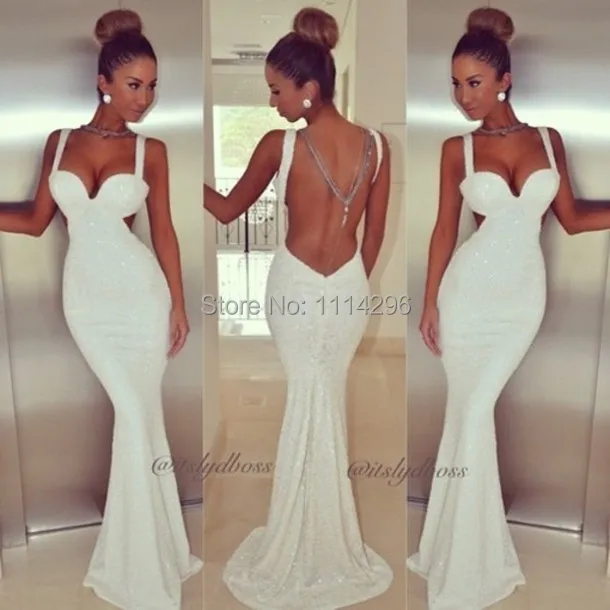 2014 hot&ampsexy evening dress sweetheart tank straps backless mermaid sexy prom party gown2014 | Свадьбы и торжества