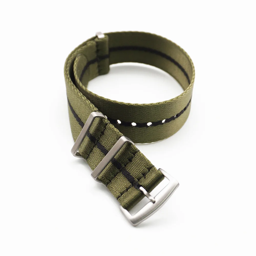 Army Green Black Премиум ремень безопасности нейлоновый ремешок для часов 20 мм 22 мм ремешки для часов NATO матовый аппаратный баллистический нейлоновый ремешок для часов для мужчин и женщин - Цвет ремешка: Army Green Black